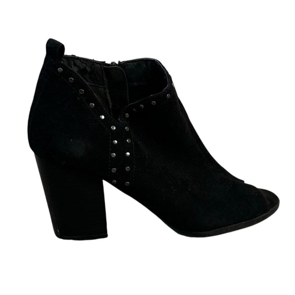 ROUTE 66 Women's Peep Toe Ankle Bootie Size 8 In Black